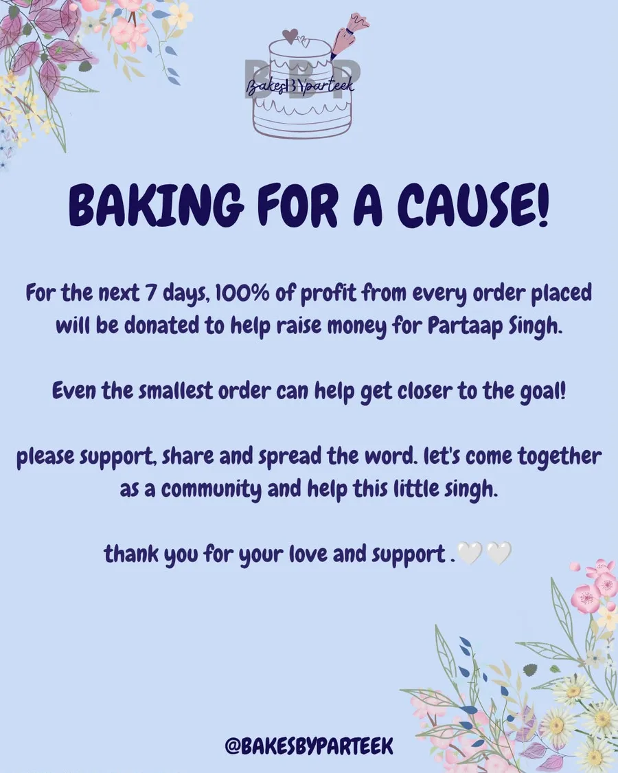 Baking for a Cause sharing poster